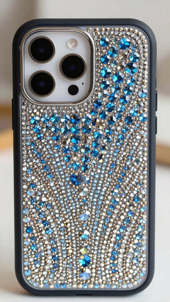 rhinestone phone case crafting