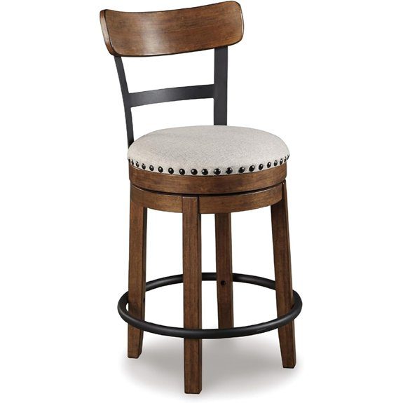 rustic swivel farmhouse barstool