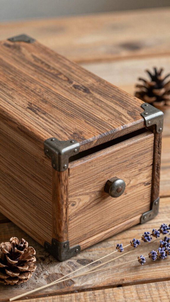 rustic wooden storage versatility