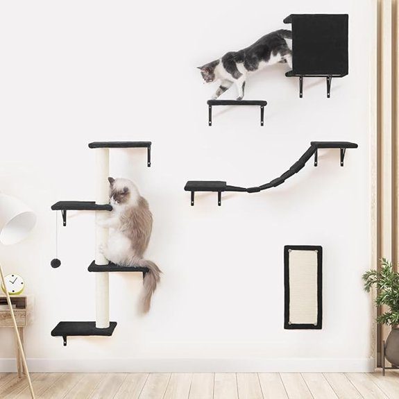 stylish cat shelves set