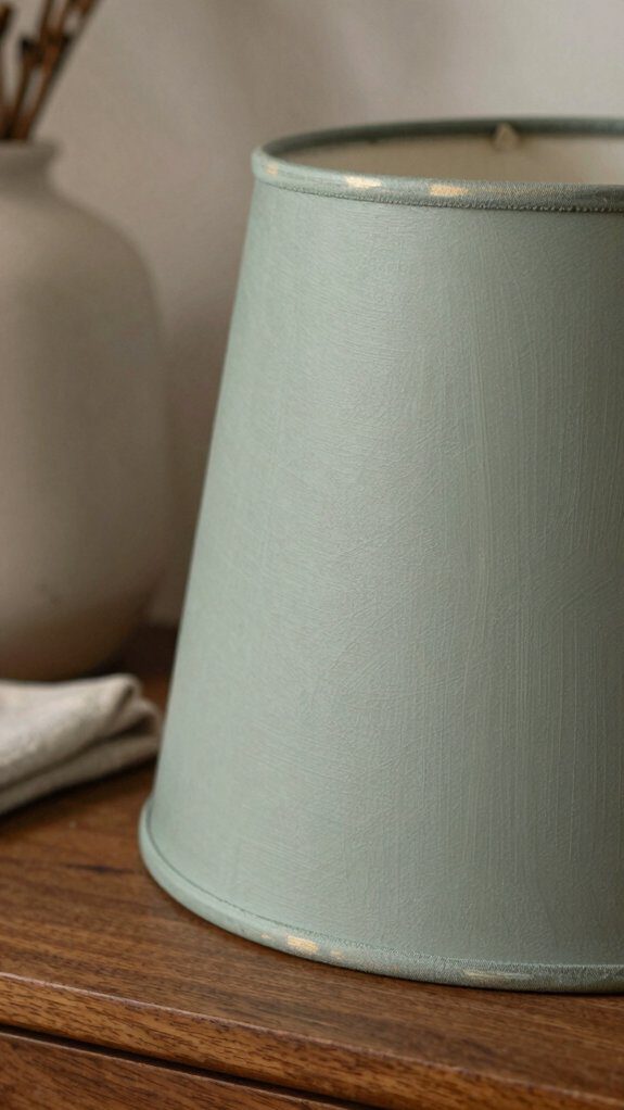 velvety matte chalk painted lampshade