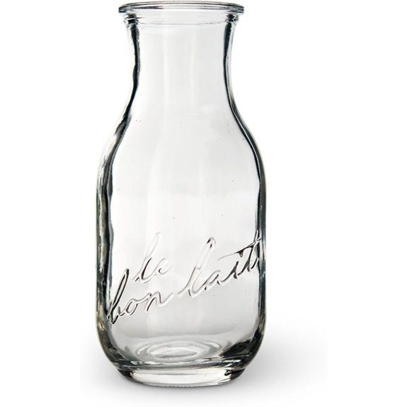 vintage glass milk bottle favors