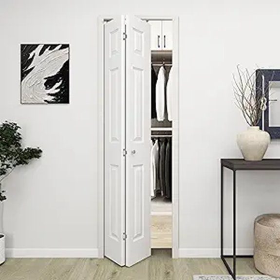 white 6 panel 24x80 bifold barndoor