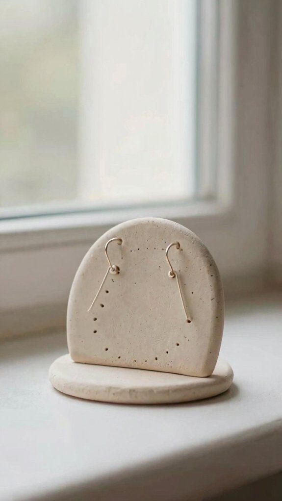 air dry clay earring organizer