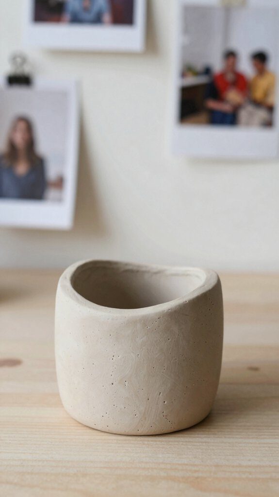 air dry clay photo stand