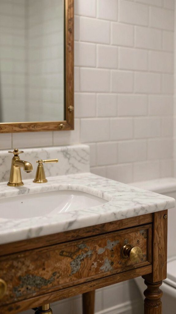 antique vanity half bath
