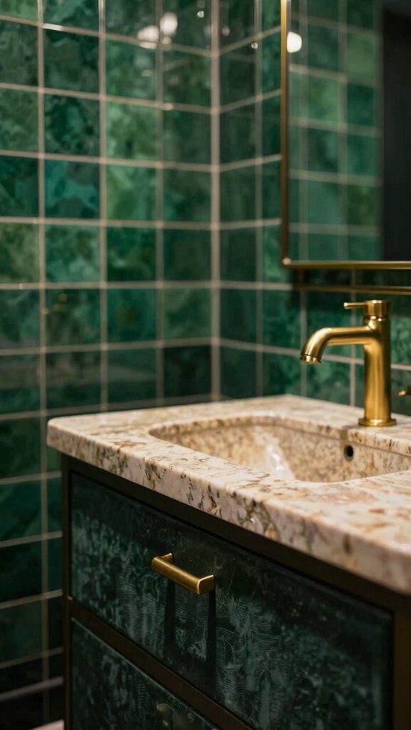 bold jewel tone cloakroom finish