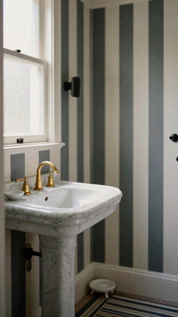 bold layered striped wallpaper
