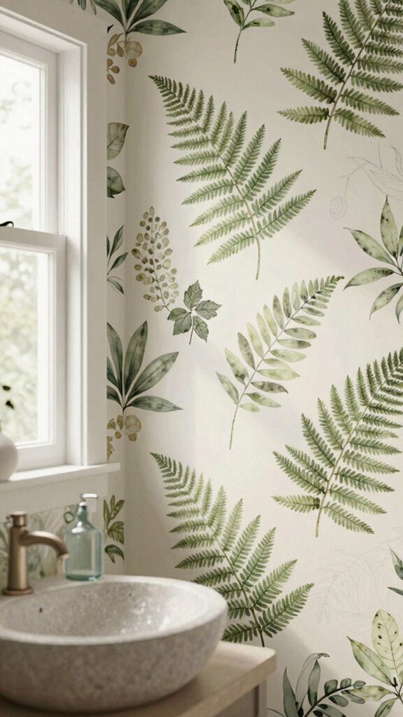 botanical spa like bathroom retreat