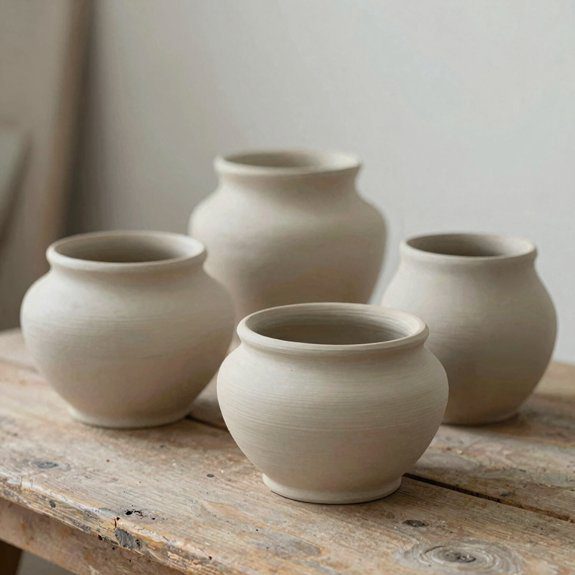 calm neutral minimalist pottery