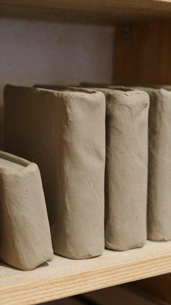 chunky air dry clay bookends