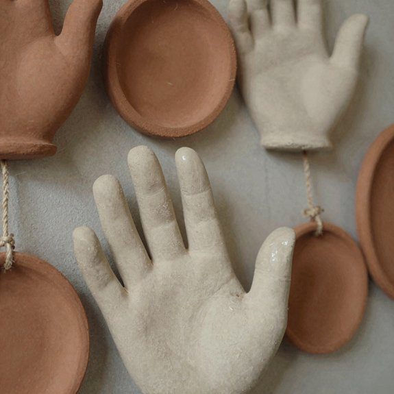 cozy handcrafted textured relief