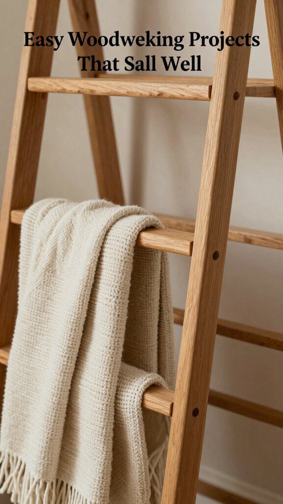 cozy quilt storage ladder