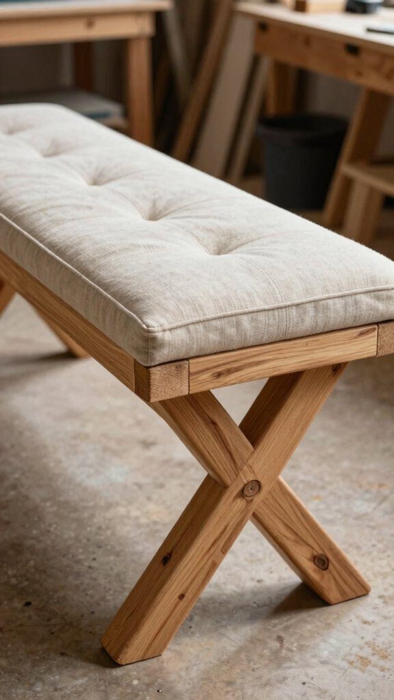diy x bench with no fuss joinery