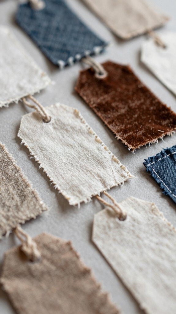fabric scrap gift tag