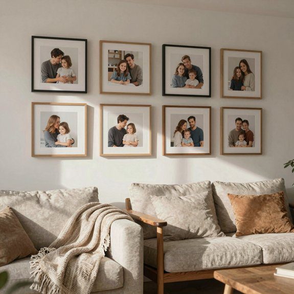 family photos for a cozy wall