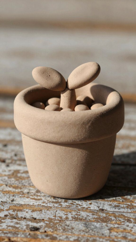 fridge mini clay planter magnet