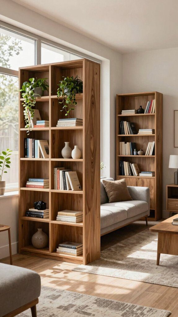 half height bookshelf room divider