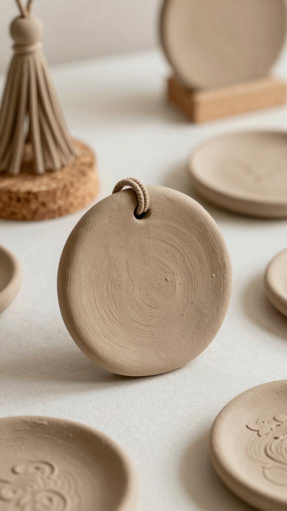 handmade clay house ornaments