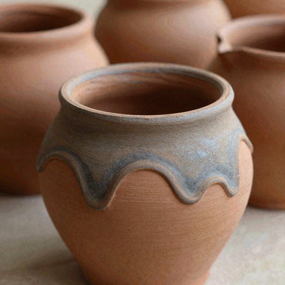 handmade wobbly clay rim