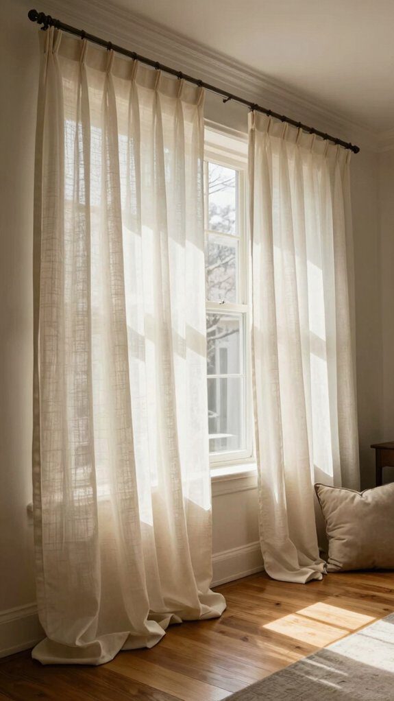 hang curtains high wide