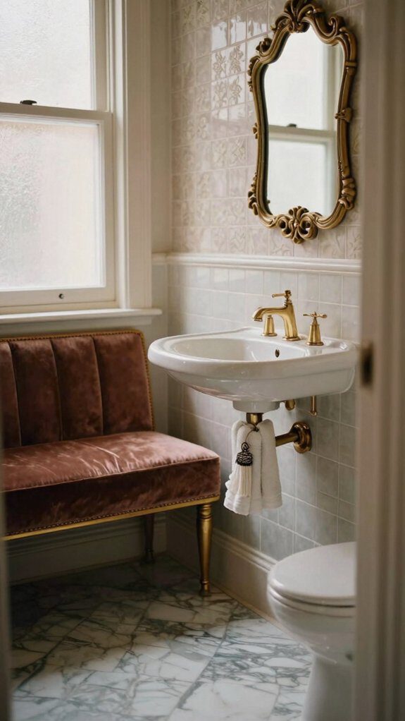 jewel box cloakroom with warm light