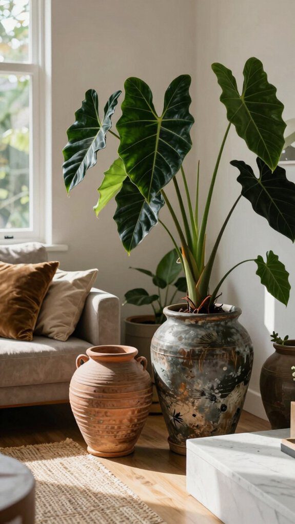 larger pots moss finish
