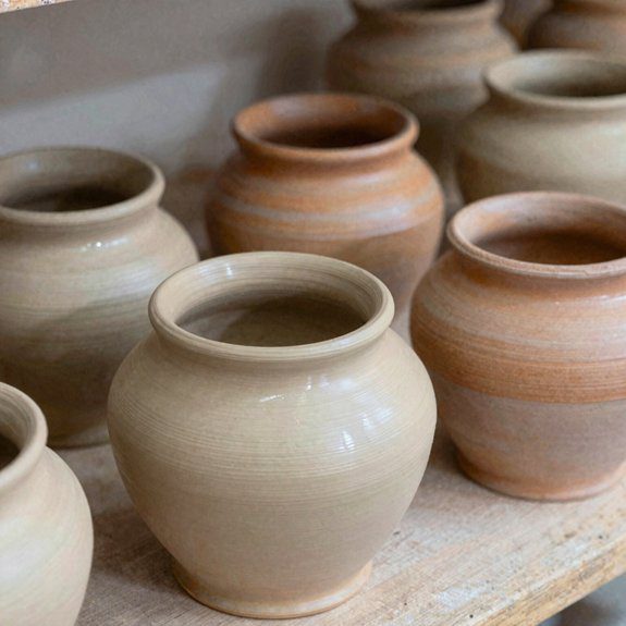 layered stamped clay textures