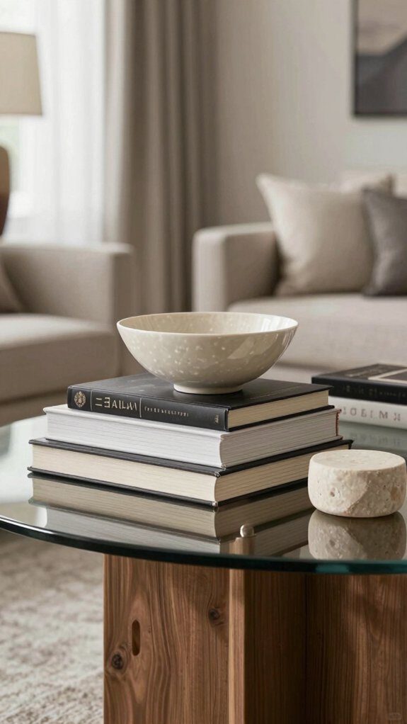low vintage book stack