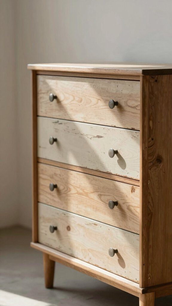 modernize old dresser hardware