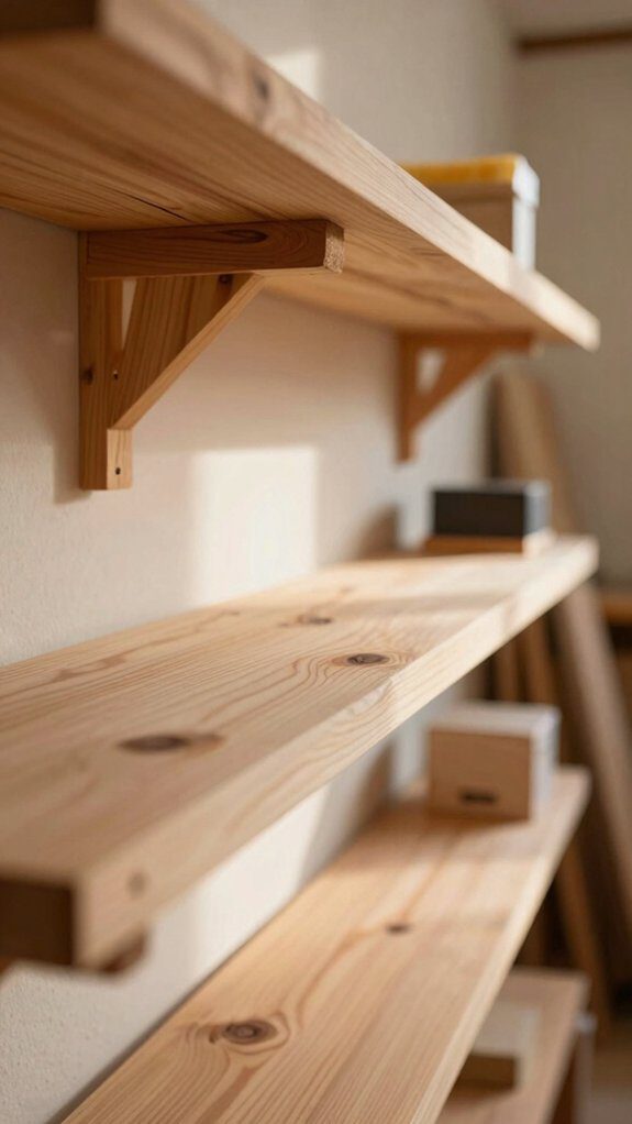 modular secure wooden shelves
