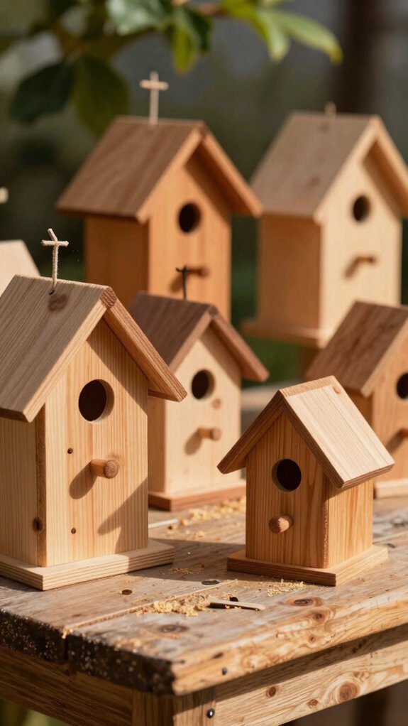 outdoor birdhouse and feeder builds