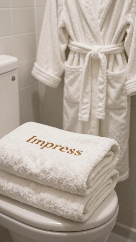 premium towels plush robe setup