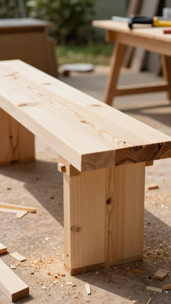 pressure treated lumber outdoor bench