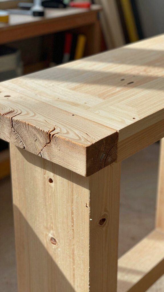 rustic 2x4 console table