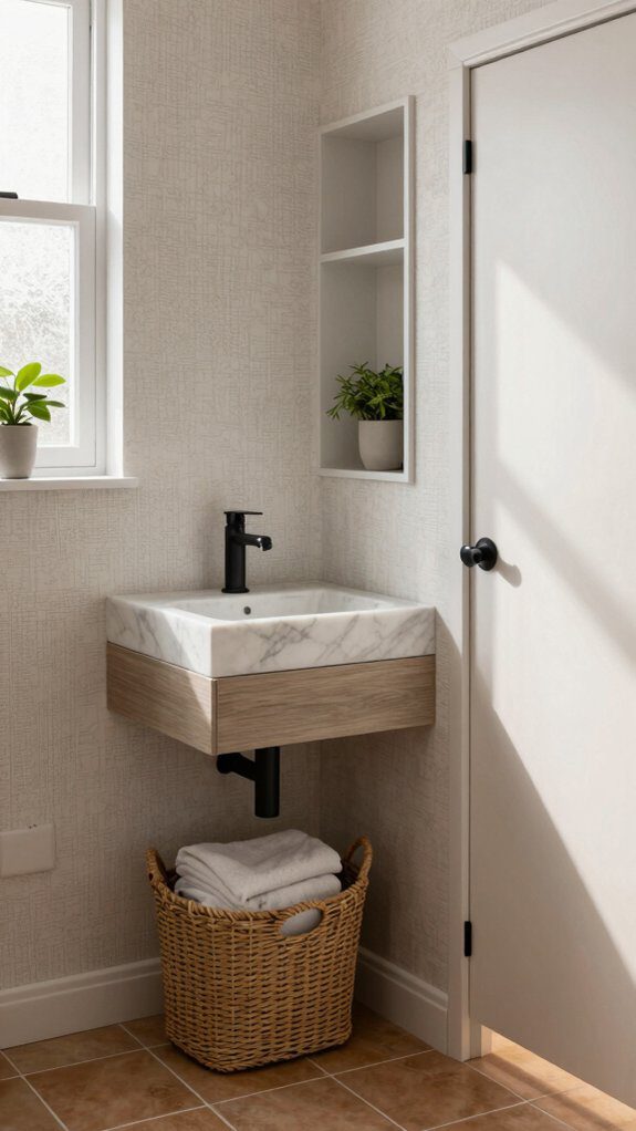 save inches with smart bathroom