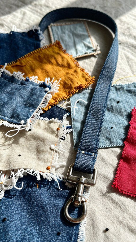scrap fabric dog leash sew
