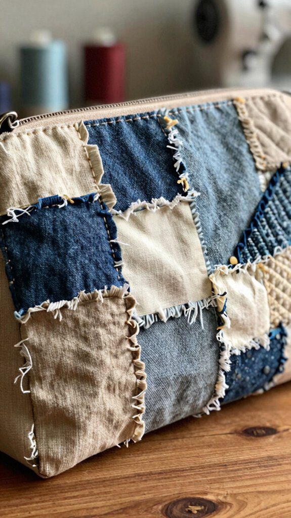 scrap fabric travel clutch tutorial