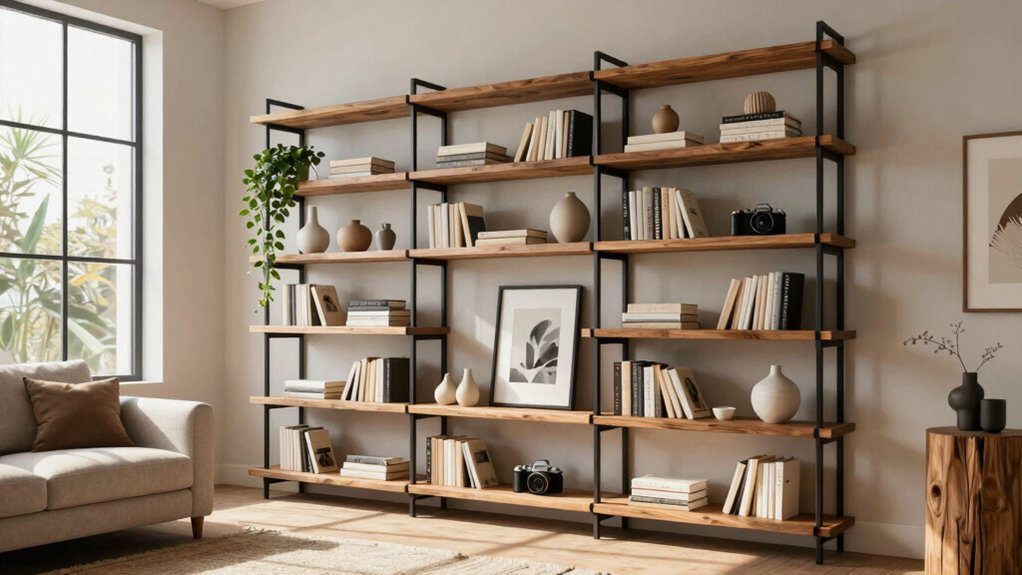 stylish functional diy living room bookshelves