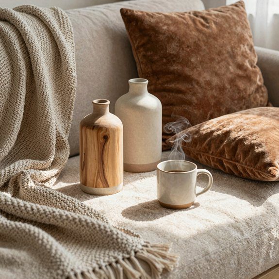 warm ambient and task lighting