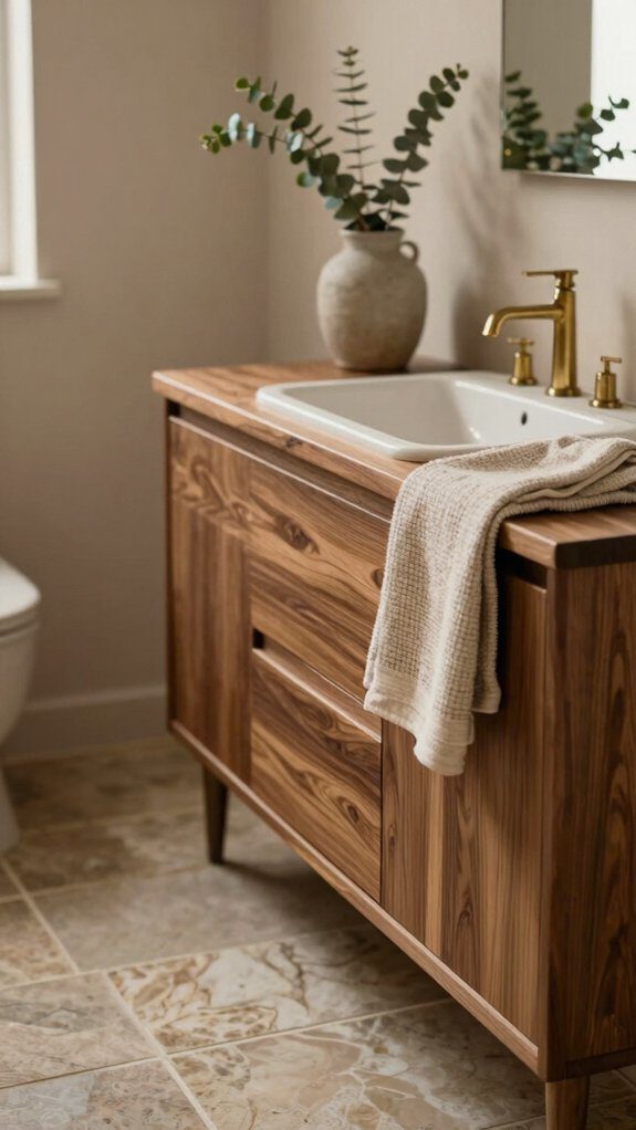 warm wood texture accents