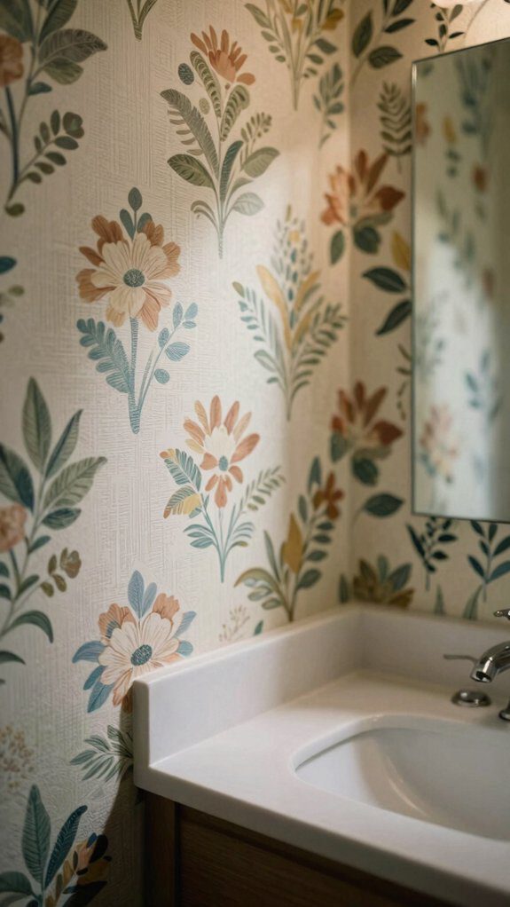 washable peel and stick vanity wallpaper