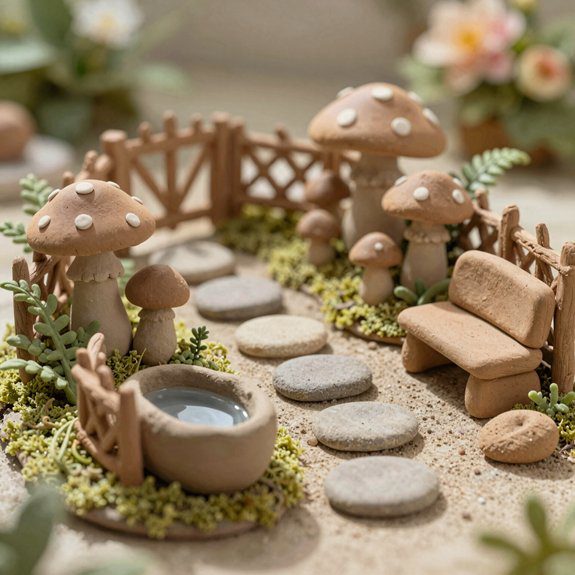 air dry clay fairy garden craft