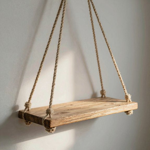 boho rope plant shelf tutorial