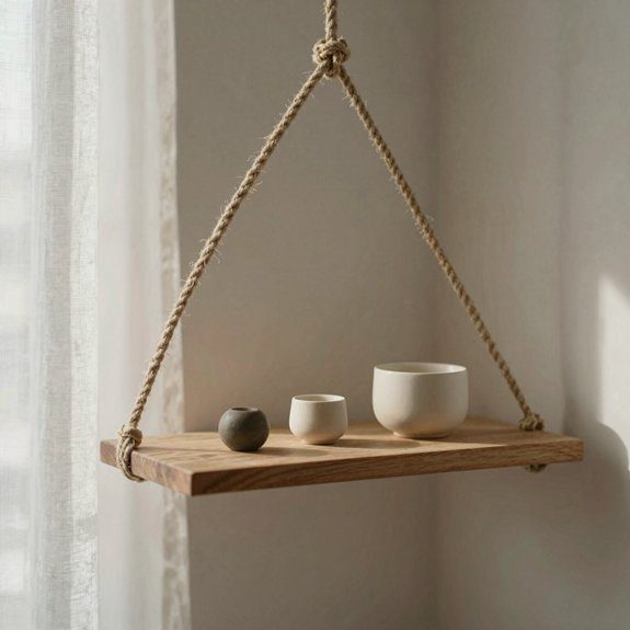 corner rope shelf beginner project