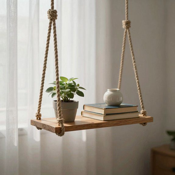 cozy knotless rope shelf