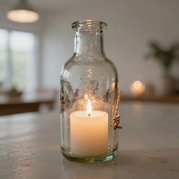 cozy led bottle candle holder