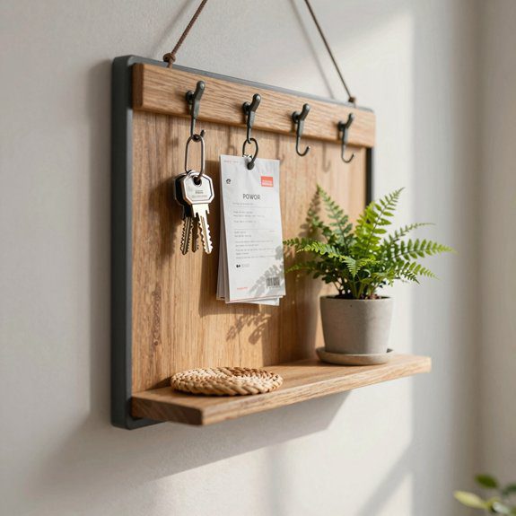 entryway rope shelf organization