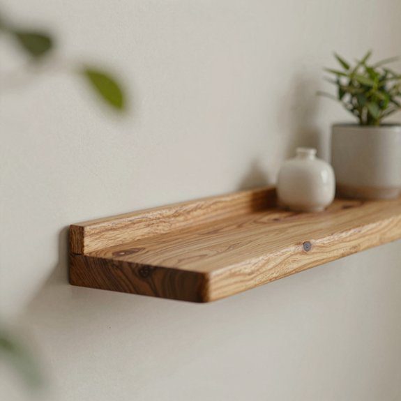 hidden cleat floating wooden shelf