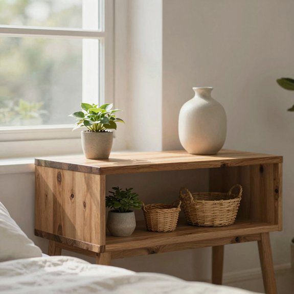 narrow diy bedroom shelf